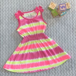 Baby Toddler Girl jumping beans Neon Tie-Dye Dress